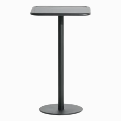 Table haute carrée outdoor noire Week end - Petite friture