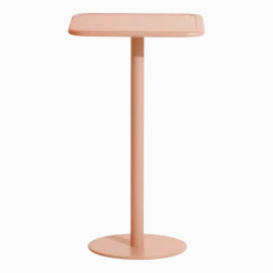 Table haute carrée outdoor rose blush Week end - Petite friture