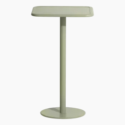 Table haute carrée outdoor vert jade Week end - Petite friture