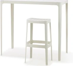 Table haute en aluminium blanc Cut - Cane-Line