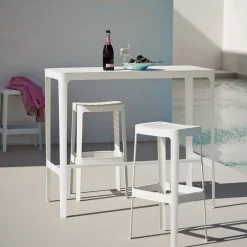 Table haute en aluminium blanc Cut - Cane-Line