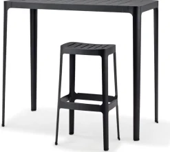 Table haute en aluminium noir Cut - Cane-Line