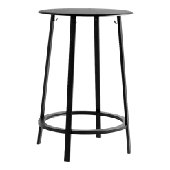 Table haute en aluminium noir Revolver - HAY