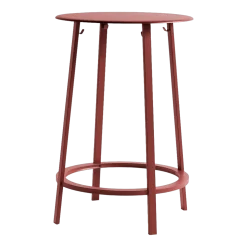 Table haute en aluminium rouge Revolver - HAY