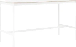 Table haute en contreplaqué stratifié blanche 85 x 190 x 105 cm Base - Muuto