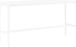 Table haute en stratifié blanc et piètement blanc 50 x 190 x 95 cm Base - Muuto