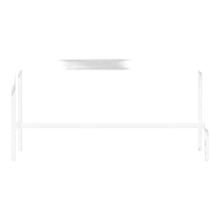 Table haute en stratifié blanc et piètement blanc 50 x 190 x 95 cm Base - Muuto