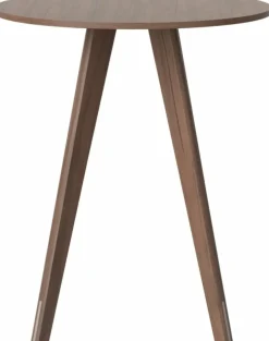Table haute ronde en noyer massif huilé 90 cm New Mood - Bolia
