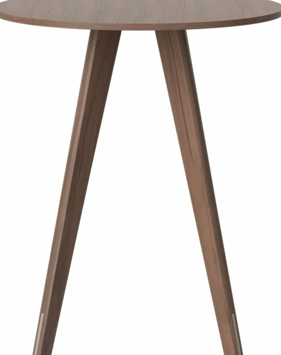 Table haute ronde en noyer massif huilé 90 cm New Mood - Bolia