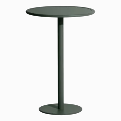 Table haute ronde outdoor vert bouteille Week end - Petite friture
