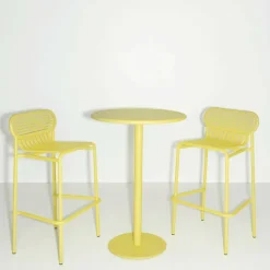 Table haute ronde outdoor vert jade Week end - Petite friture