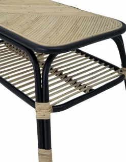 Table latérale en rotin noir Loue - Bloomingville