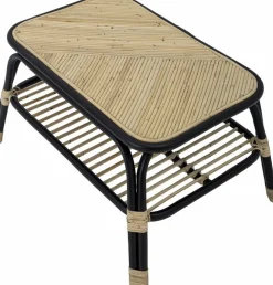 Table latérale en rotin noir Loue - Bloomingville