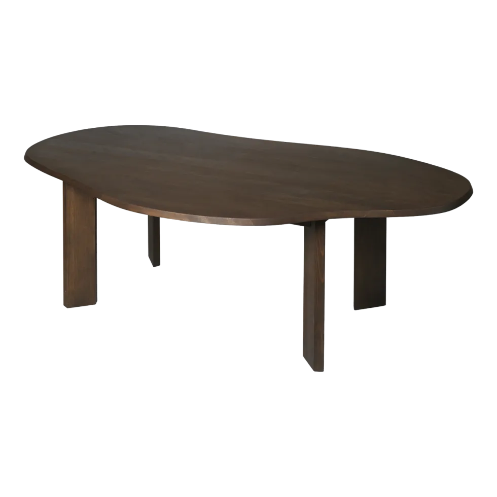 Table à manger asymétrique en hêtre marron foncé 220 cm Tarn - Ferm Living
