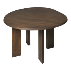 Table à manger asymétrique en hêtre marron foncé 115 cm Tarn - Ferm Living