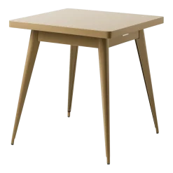Table à manger carrée en acier brun vert 70x70cm 55 - Tolix