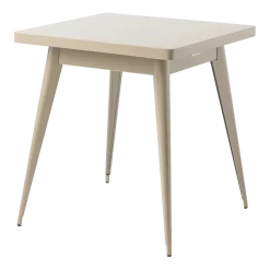 Table à manger carrée en acier gris beige 70x70cm 55 - Tolix