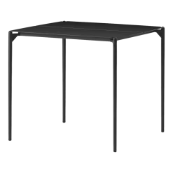 Table à manger carrée en acier noir 80 x 80 cm Novo - Aytm