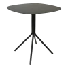 Table à manger carrée en acier noir 70 x 70 x 74 Edgar - Resistub