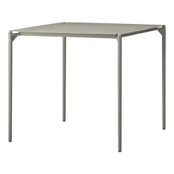 Table à manger carrée en acier taupe 80 x 80 cm Novo - AYTM