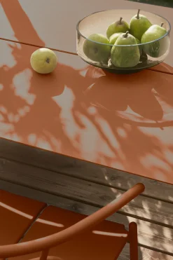 Table à manger carrée en acier Terracotta 80 x 80 cm Novo - AYTM