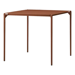Table à manger carrée en acier Terracotta 80 x 80 cm Novo - AYTM