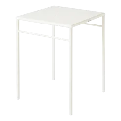 Table à manger carrée en acier tressé blanc pur 60x60cm T37 - Tolix