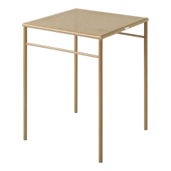 Table à manger carrée en acier tressé brun vert 60x60cm T37 - Tolix