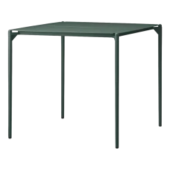 Table à manger carrée en acier vert 80 x 80 cm Novo - AYTM