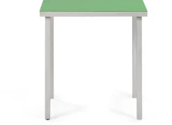 Table à manger carrée en aluminium et vert 85x85x74cm - valerie_objects