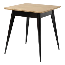 Table à manger carrée en chêne et acier noir foncé 70x70cm 55 - Tolix