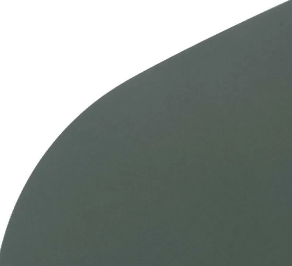 Table à manger carrée en chêne et lino vert 120 x 120 cm Form - Normann Copenhagen