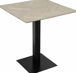 Table à manger carré en acier noire 70 cm Herringbone - Versmissen
