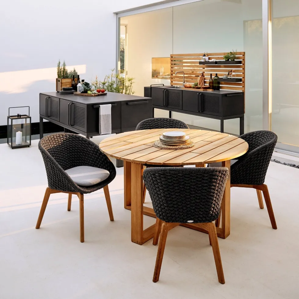 Table à manger 130 cm en teck Endless - Cane-Line