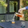Table à manger de jardin carrée en métal noire - Hübsch