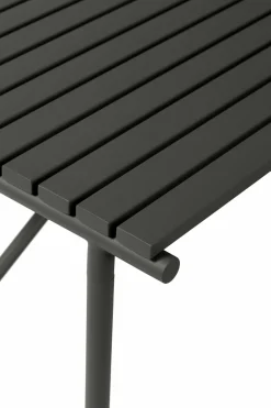 Table à manger de jardin carrée en métal noire - Hübsch