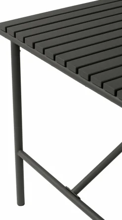 Table à manger de jardin carrée en métal noire - Hübsch