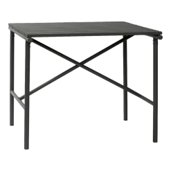 Table à manger de jardin carrée en métal noire - Hübsch