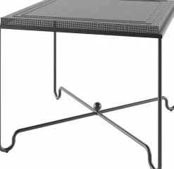 Table à manger de jardin noire 90x90 cm Tropique - Gubi