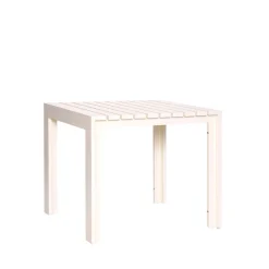 Table à manger de jardin rectangulaire en acier beige 89x80x76cm Haus - Hübsch