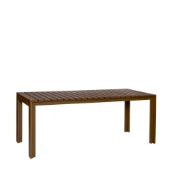 Table à manger de jardin rectangulaire en acier marron 191x80x76cm Haus - Hübsch