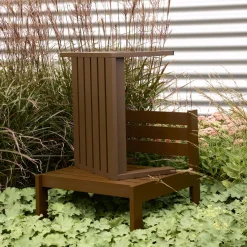 Table à manger de jardin rectangulaire en acier marron 191x80x76cm Haus - Hübsch