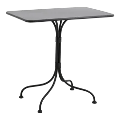 Table à manger de jardin rectangulaire en fer noir 77x52x76cm Viola - Nordal