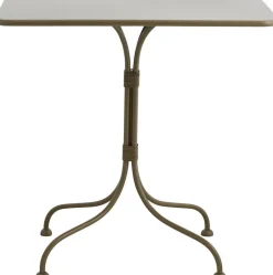 Table à manger de jardin rectangulaire en fer vert 77x52x76cm Viola - Nordal