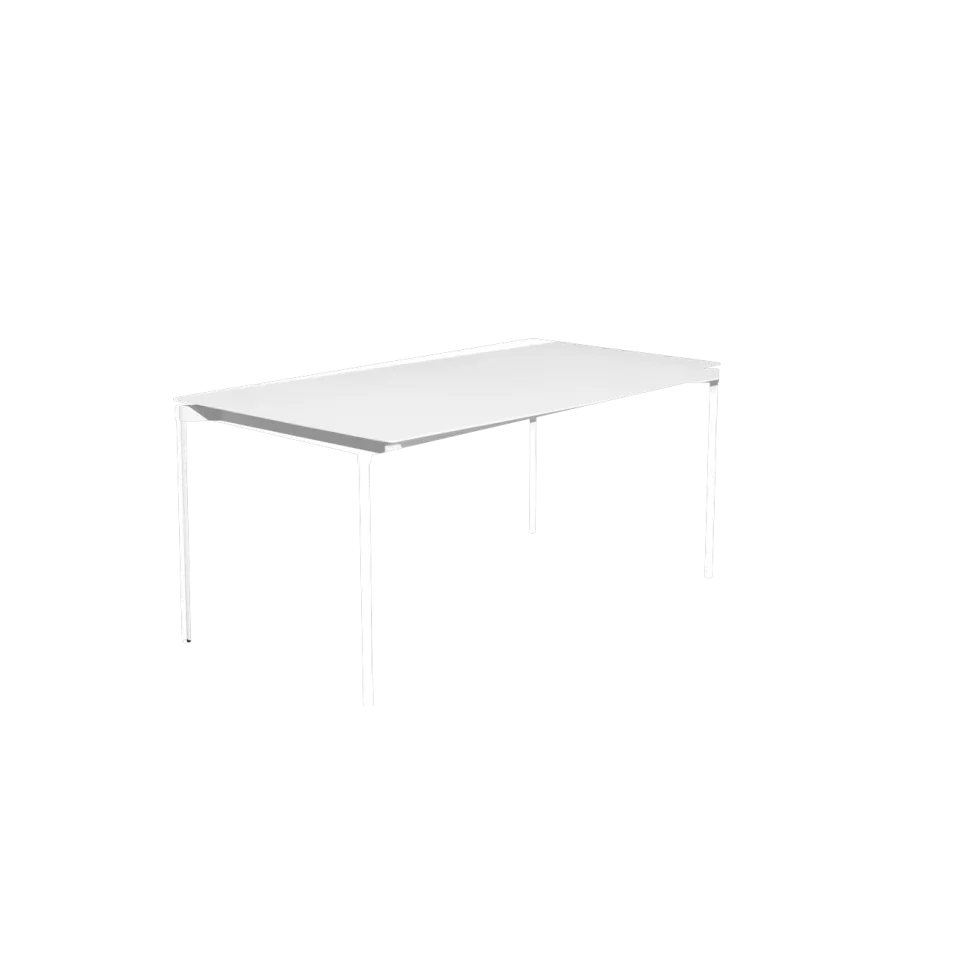 Table à manger d'extérieur blanc 90x180cm Fromme - Petite friture