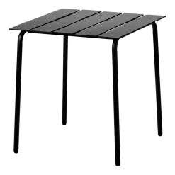 Table à manger d'extérieur carrée en métal noir 70x70x75cm - valerie_objects