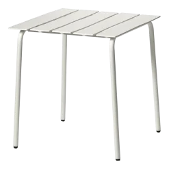 Table à manger d'extérieur carrée en métal off-white 70x70x75cm - valerie_objects