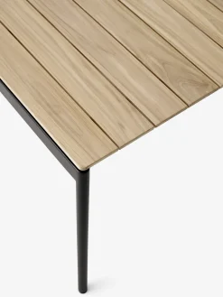 Table à manger d'extérieur en acier noir chaud 150 cm Ville AV25