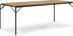 Table à manger d'extérieur en acier noir 90 x 200 cm Robinia Vig - Normann Copenhagen