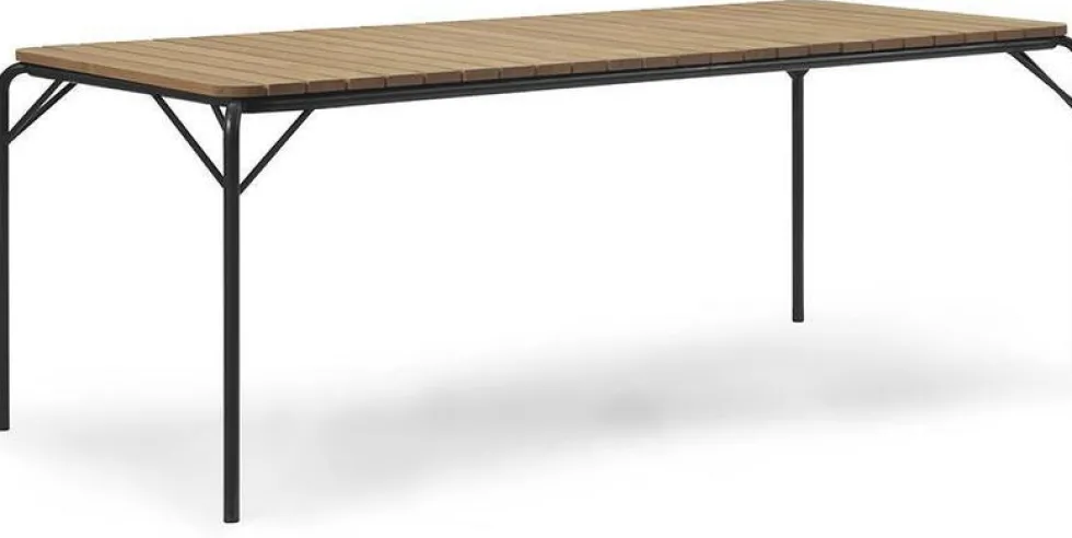 Table à manger d'extérieur en acier noir 90 x 200 cm Robinia Vig - Normann Copenhagen
